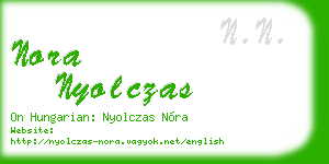 nora nyolczas business card