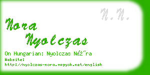 nora nyolczas business card